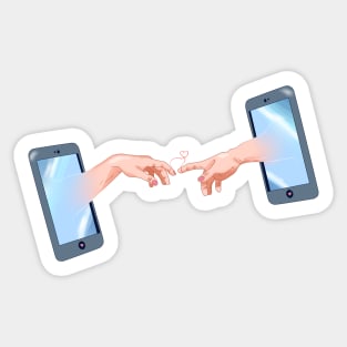 Long distance love (no background) Sticker